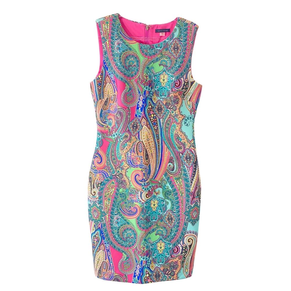 Tommy Hilfiger Paisley Scuba Dress Sz 4